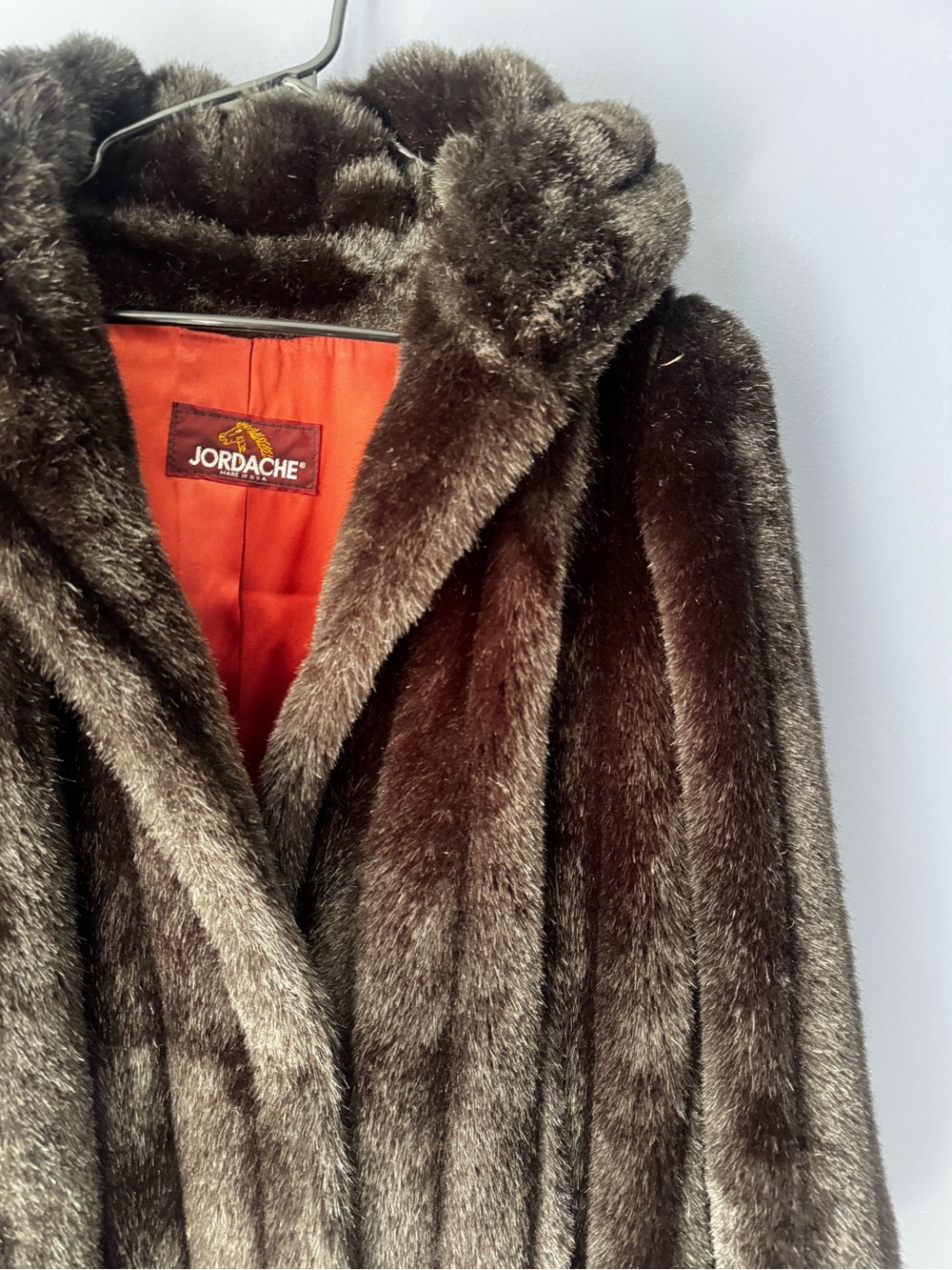 JORDACHE MOB WIFE Faux Fur Winter Jacket Old Money Button Front - Picture 3 of 11